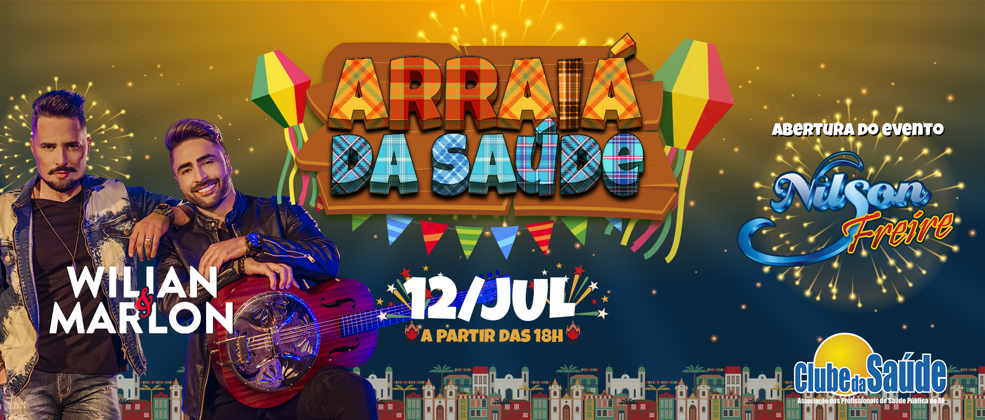 Arraiá da Saúde dia 12 de julho às 18h